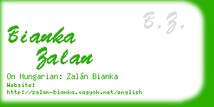 bianka zalan business card